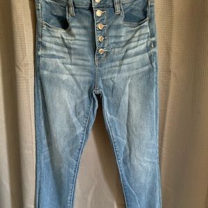 American Eagle High Waisted Button up Jeans